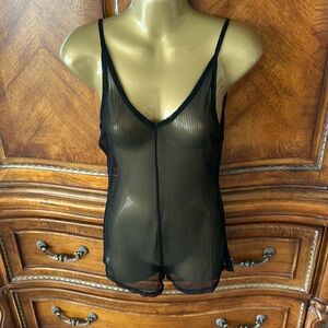 Mesh swimsuit, romper